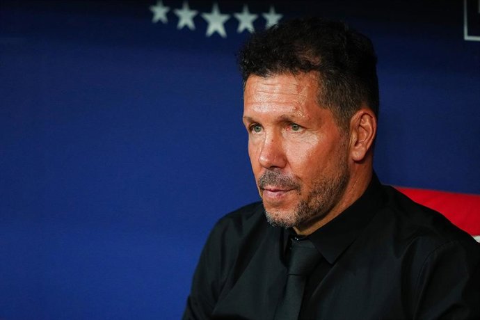 El entrenador del Atlético de Madrid, Diego Pablo Simeone