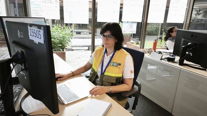 La ingeniera técnica forestal de la Consellería do Medio Rural Raquel Carreira, que formó parte del equipo que gestionó desde Bruselas la emergencia de los incendios de Madrid y Castilla y León.