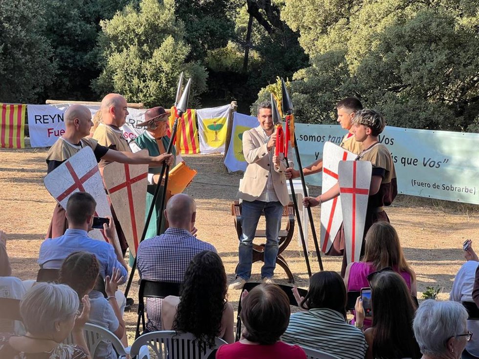 Recreación histórica del juramento de los Fueros de Sobrarbe.
