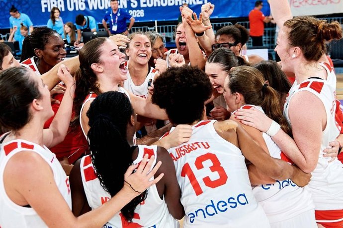 La selección española femenina de baloncesto en el Campeonato de Europa Sub-16.