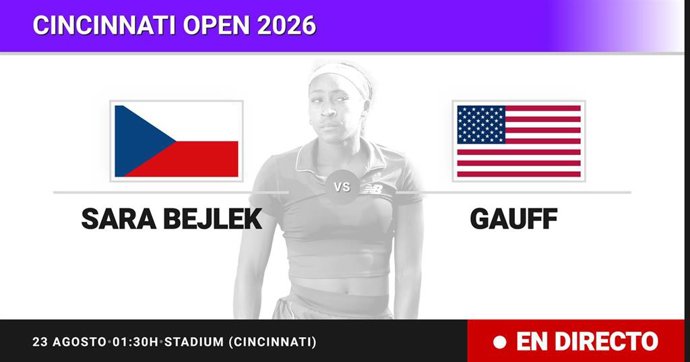 Sara Bejlek - Coco Gauff: resumen y estadísticas del partido de Semifinal de Cincinnati Open