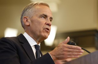August 22, 2026, Ottawa, On, CANADA: Prime Minister Mark Carney speaks about Canada's response to new U.S. tariffs during a news conference on Parliament Hill in Ottawa on Saturday, Aug. 22, 2026.