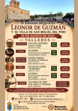 San Miguel del Pino (Valladolid) celebra el 29 de agosto sus IV Jornadas Medievales 'Doña Leonor de Guzmán'