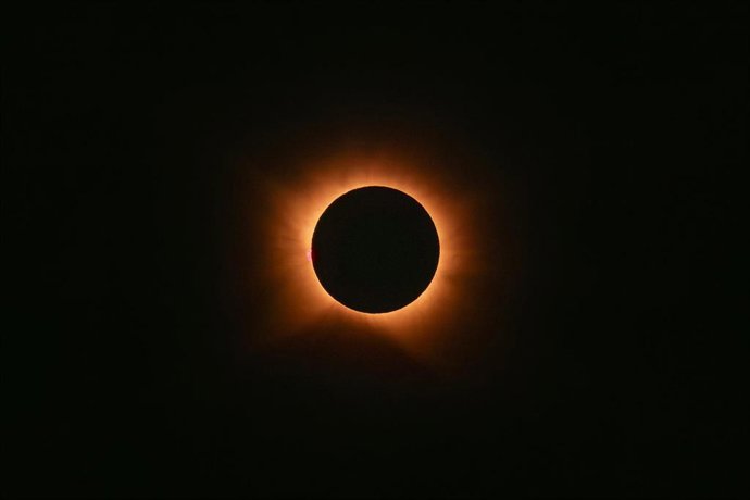 Vista del eclipse solar total de 2026, a 12 de agosto de 2026,