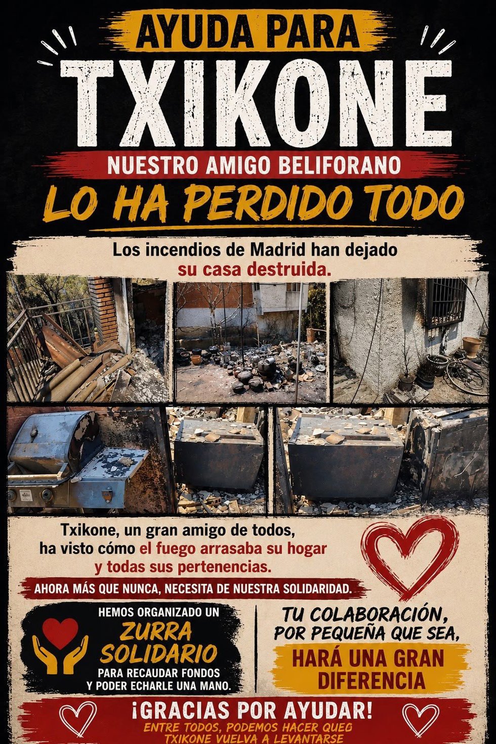 Imagen del cartel del zurra solidario