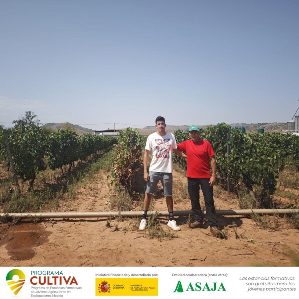 Un viticultor madrileño participa en La Rioja en el Programa Cultiva para conocer el manejo del viñedo riojano