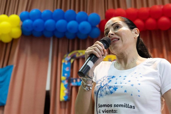 Archivo - La excandidata presidencial ecuatoriana Luisa González  (archivo)