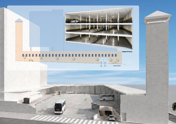Plano del proyecto del aparcamiento subterráneo.