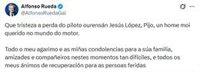 Rueda lamenta la pérdida del piloto ourensano Jesús López: "Era un hombre muy querido en el mundo del motor"