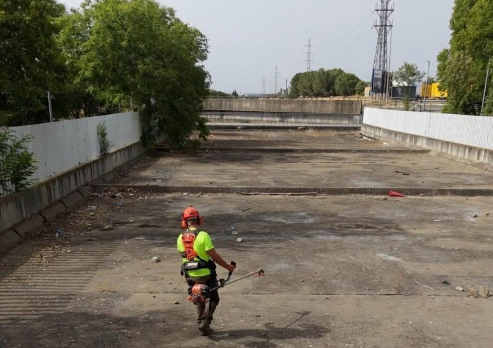 Trabajos en el Canal de la Ranilla en Sevilla