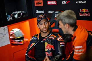 BASTIANINI Enea (ita), Red Bull KTM Tech3, KTM RC16, portrait during the 2026 Qatar Airways Grand Prix of Great Britain on the Silverstone Circuit from August 7 to 9, 2026, in Silverstone, United Kingdom - Photo Studio Milagro / DPPI