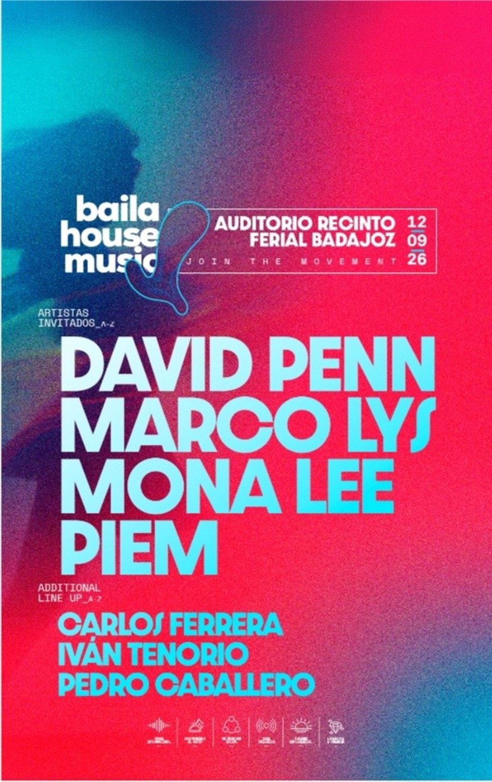 Cartel del Baila House 2026 en Badajoz