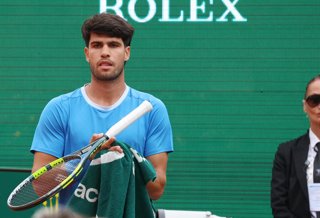 Archivo - Monte Carlo, Monk: Tennis, ATP Monte Carlo Rolex Masters 2026 final, Carlos Alcaraz (ESP), Sunday, April 12, 2026. Photo Felice Calabro',Image: 1090447486, License: Rights-managed, Restrictions: * Italy Rights OUT *, Model Release: no, Credit li