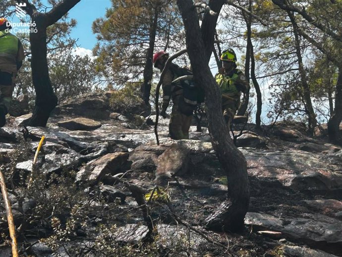 Bomberos del Consorcio trabajando en la zona