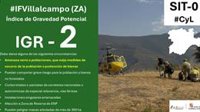 Declarado nivel 2 en Villalcampo (Zamora) al amenazar a núcelos de población