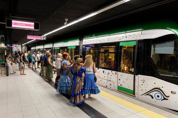 Metro de Málaga durante la Feria de Málaga