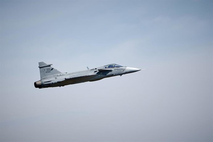 Archivo - Caza de combate F-39 Gripen.