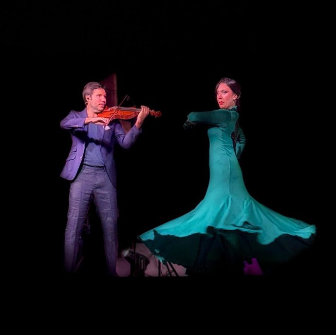 Concierto del violinista flamenco Paco Montalvo en Portaje (Cáceres)