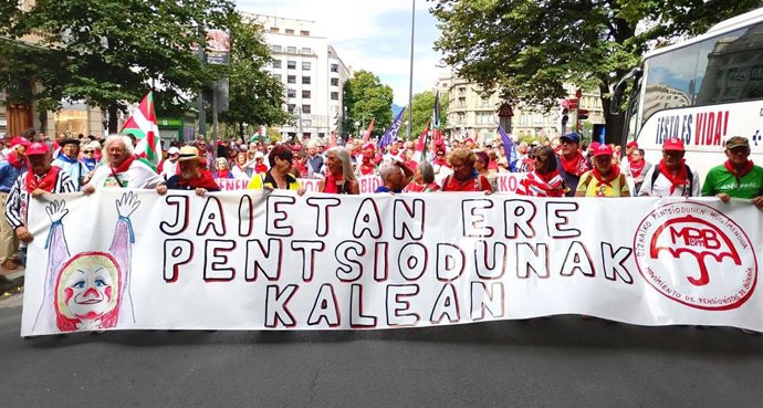 Manifestación en Bilbao de pensionsitas