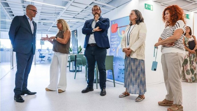 Moreno durante la visita.