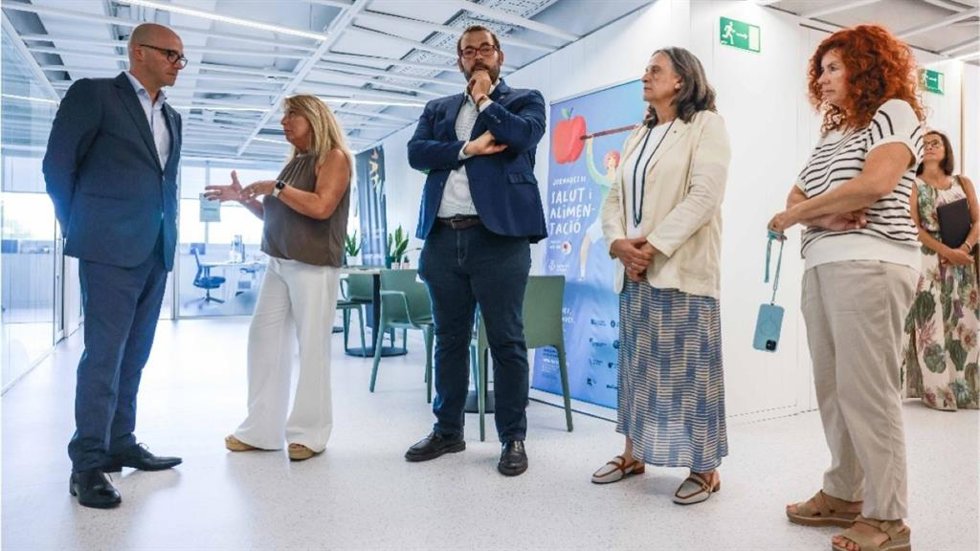 Moreno durante la visita.