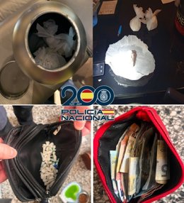 Droga y dinero intervenidos tras una operación policial en Málaga capital