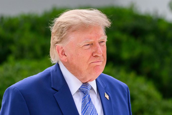 20 de agosto de 2026, Washington, Distrito de Columbia, Estados Unidos: DONALD J. TRUMP dirige-se aos convidados durante um evento na Casa Branca para anunciar uma parceria que amplia a iniciativa “Fostering the Future”, da primeira-dama Melania Trump, an