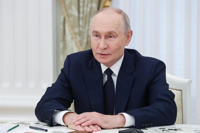 El presidente ruso, Vladimir Putin, durante un encuentro en el Kremlin.
