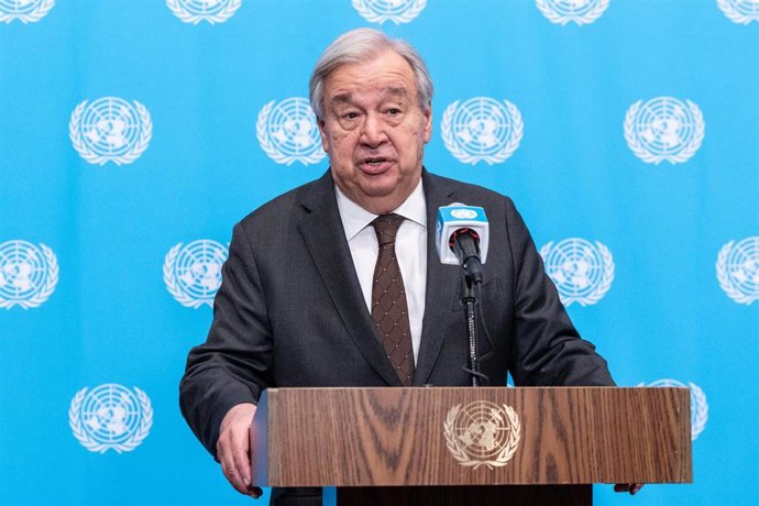 El secretario general de la ONU, Antonio Guterres, durante un acto.