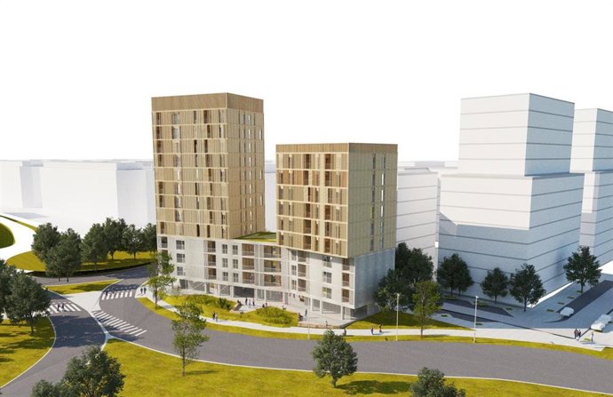 Archivo - Simulación de lo que serán los apartamentos para mayores y jóvenes de Riberas de Loiola.