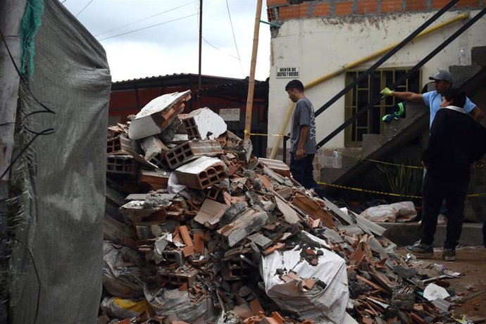Estragos causados por el terremoto en Colombia. Imagen de archivo