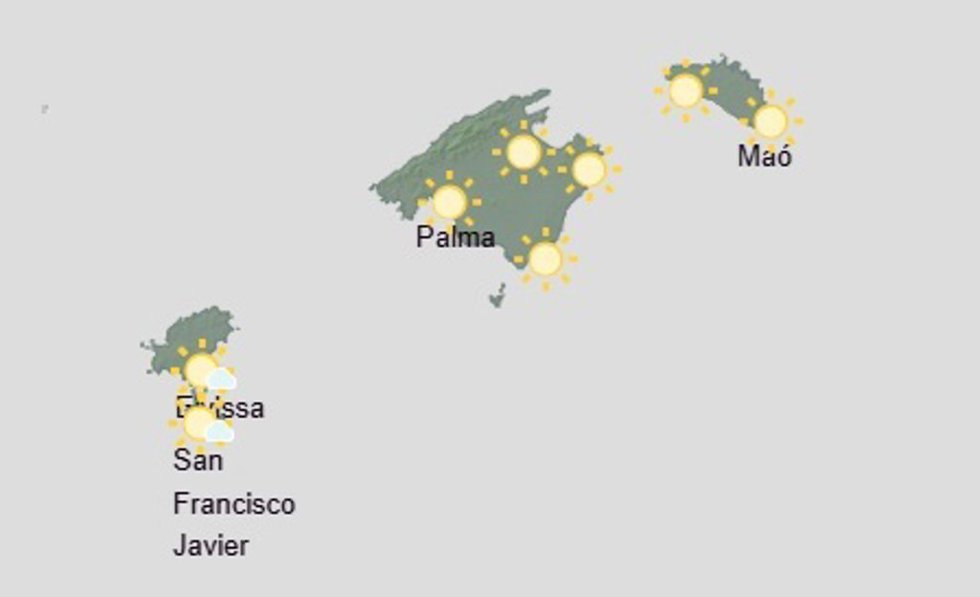 El tiempo hoy, martes 25 de agosto, en Baleares.