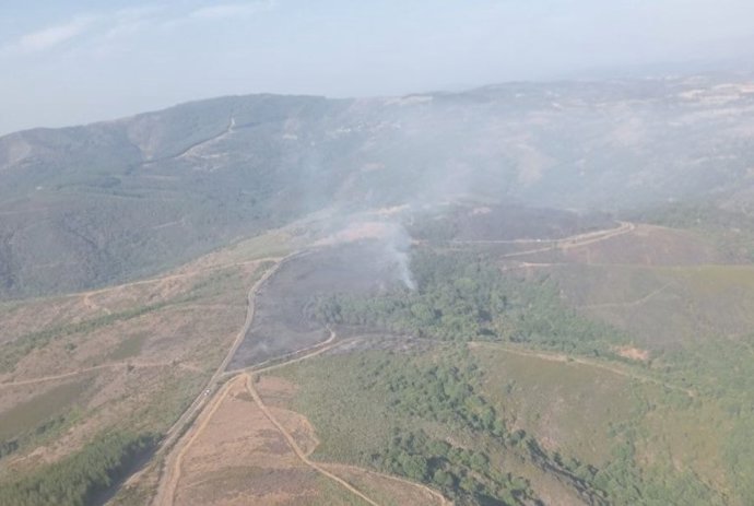 Imagen del incendio de La Tejera, en Zamora.