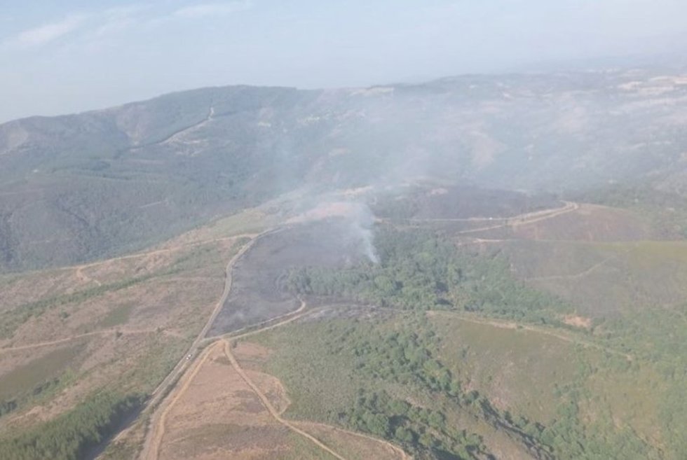 Imagen del incendio de La Tejera, en Zamora.