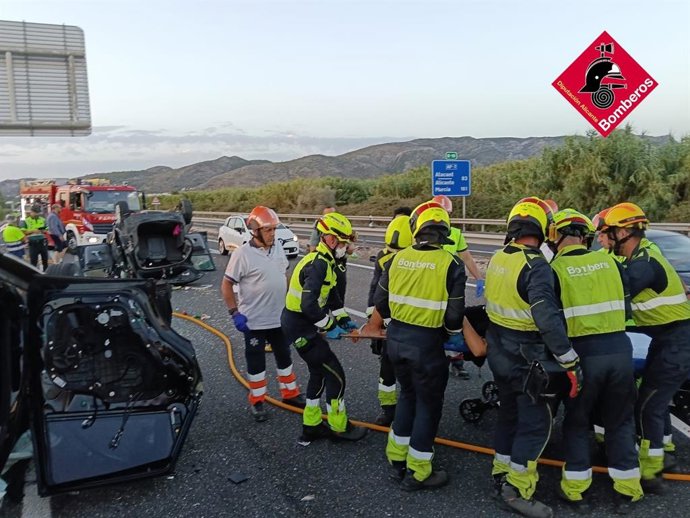 Imagen del accidente en Ondara