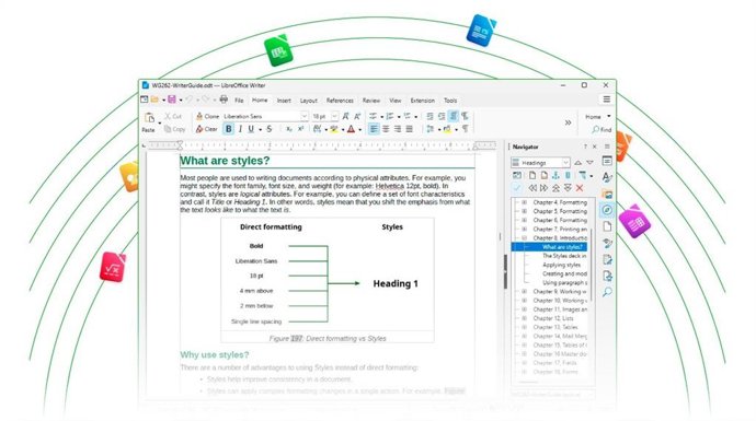 Ilustração sobre o LibreOffice.