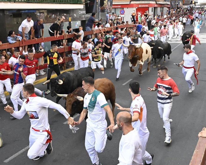 Primer encierro de las fiestas de 'Sanse'.