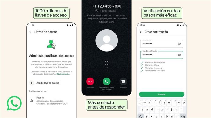 Nuevas funciones de seguridad de WhatsApp.