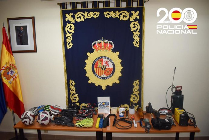 Material intervenido por la Policía Nacional.