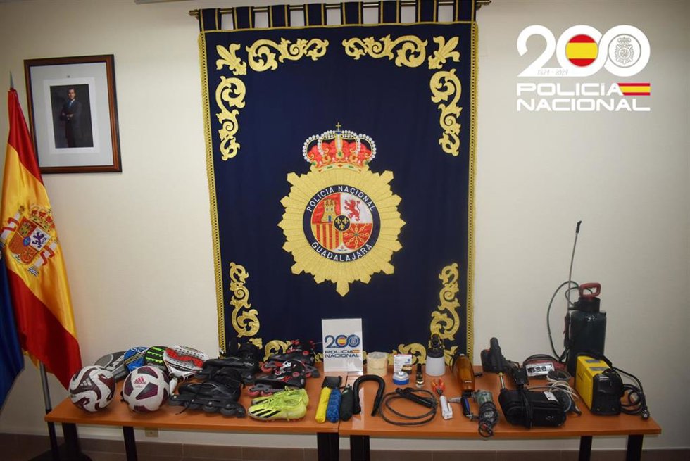 Material intervenido por la Policía Nacional.