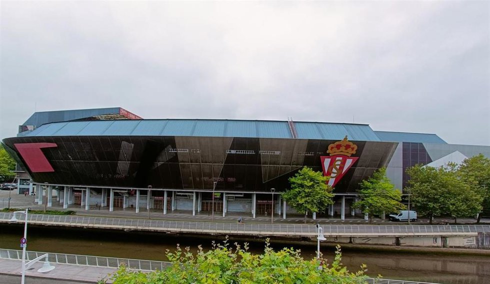 Estadio de El Molinón, en Gijón.