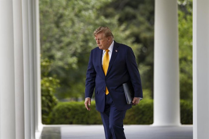 August 24, 2026, Washington, District Of Columbia, USA: United States President Donald J Trump arrives to deliver remarks during an education event in the Rose Garden of the White House in Washington DC, USA, 24 August 2026. President Trump and Secretary 