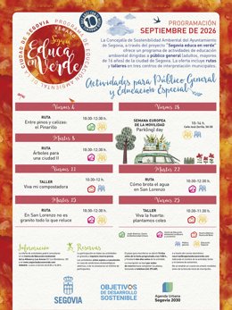 El cartel de Segovia Educa en Verde 2026.