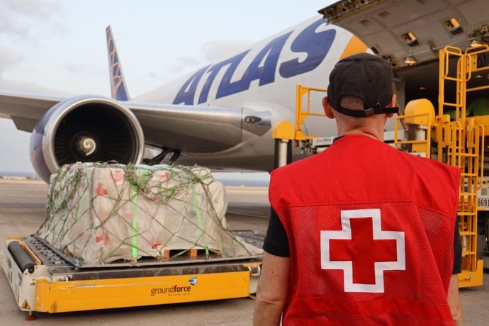 Material humanitario enviado por Cruz Roja a Venezuela.
