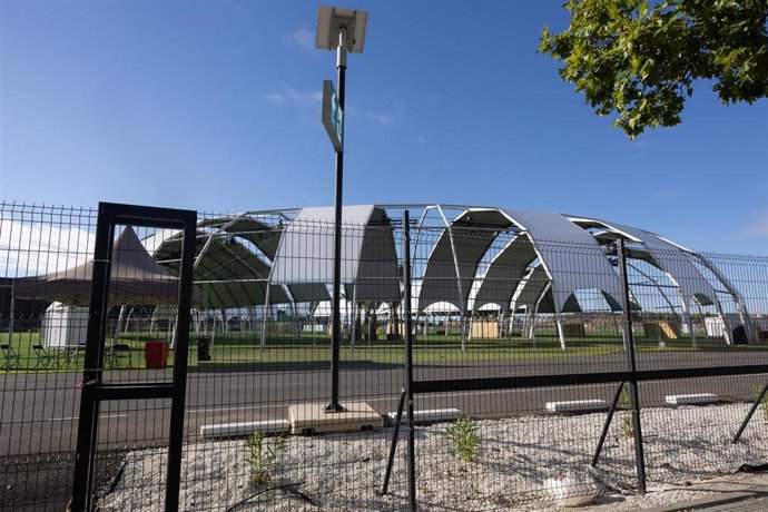 Obras de la construcción de la ‘ciudad’ Shakira en el distrito de Villaverde, a 24 de agosto de 2026, en Madrid (España). El espacio albergará ocho pabellones y tendrá una inspiración en el realismo mágico colombiano.