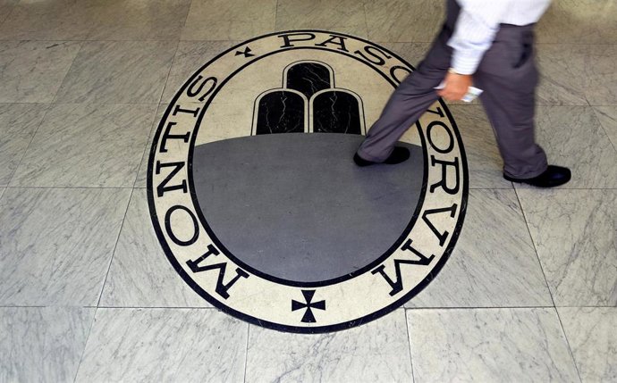 Archivo - Logo del banco italiano Monte dei Paschi di Siena (MPS).