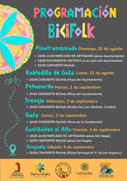La Misión BiciFolk recorrerá las Aldeas Históricas de la Raya cacereña con música y cultura popular