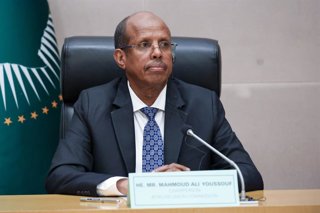 Archivo - ETHIOPIA, ADDIS ABABA - JULY 7, 2026: Mahamoud Ali Youssouf, chairperson of the African Union Commission, gives a press conference following a meeting with Russia's Foreign Minister Sergei Lavrov