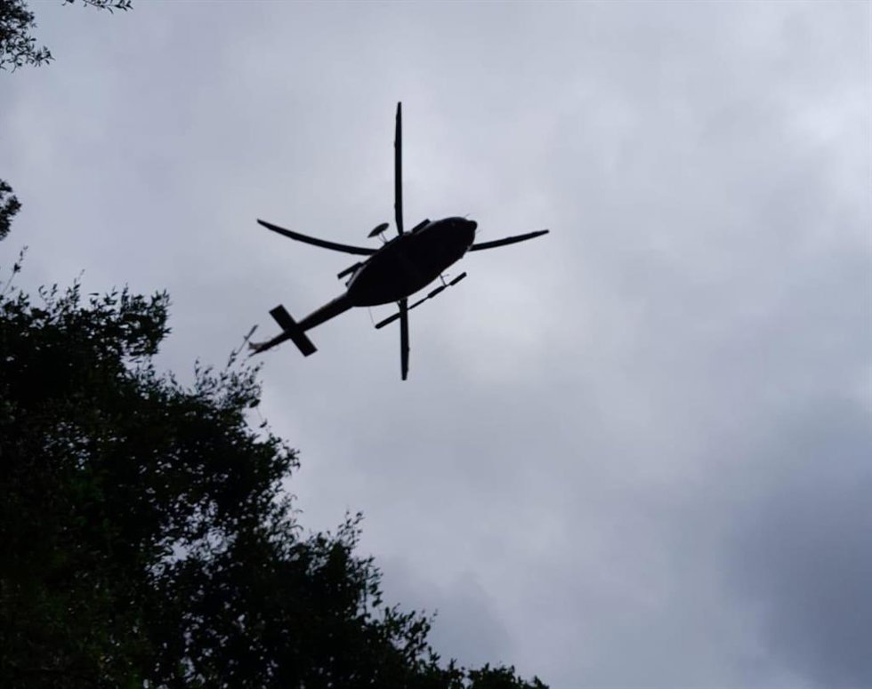 El helicóptero del Gobierno de Cantabria