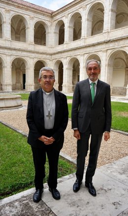 Luis Argüello (i) y Alberto Díaz Pico, durante su encuentro.
